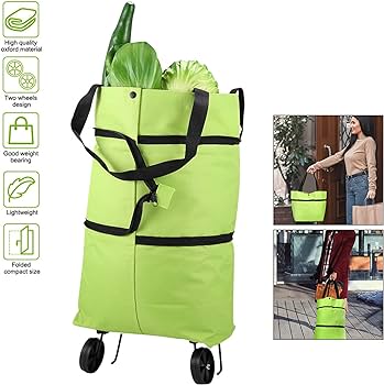 Image of CARRITO DE COMPRAS PLEGABLE  X  2 Unidades (COLORES AL AZAR)